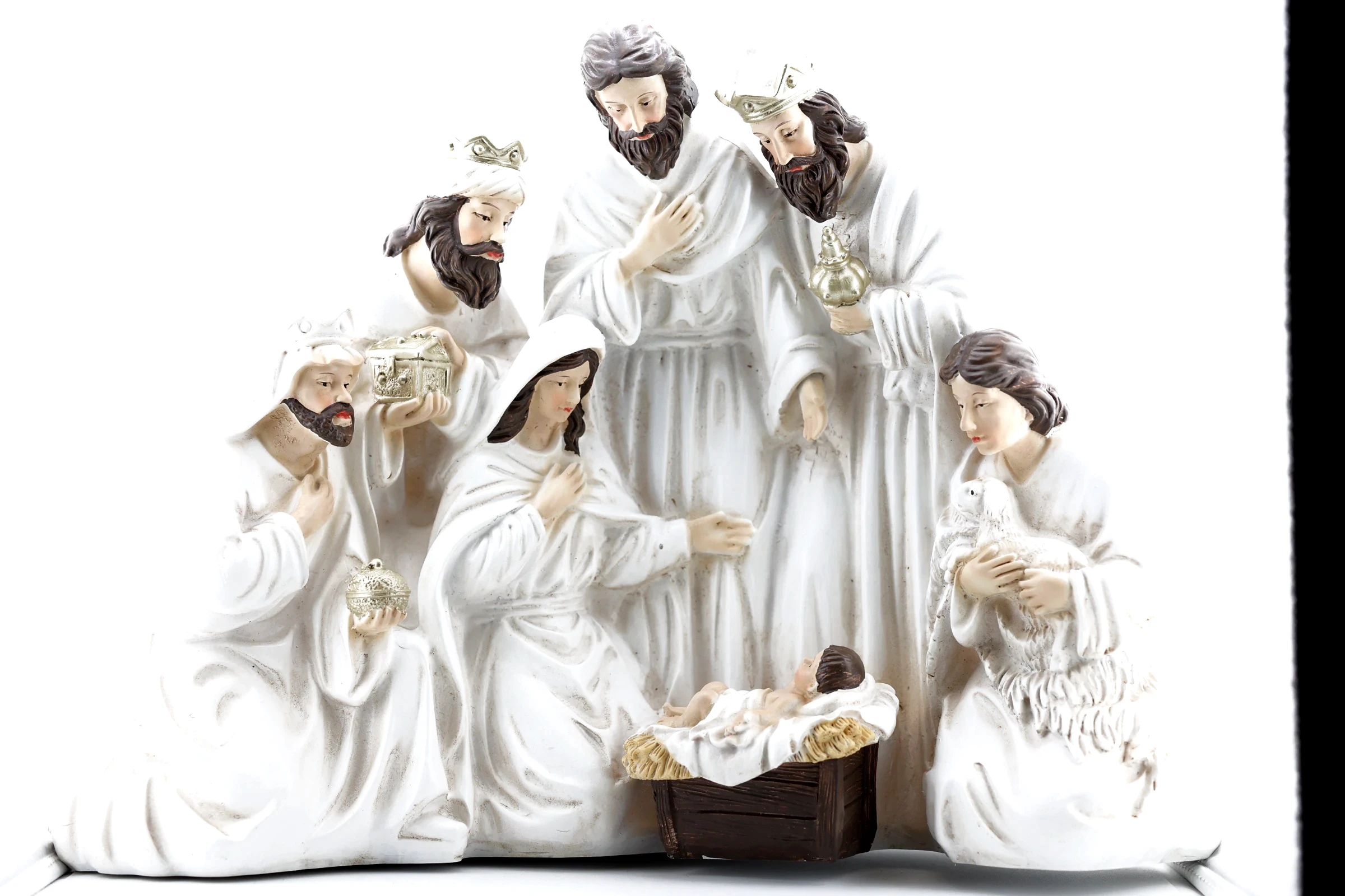 Figuras de belén blancas - Image 2